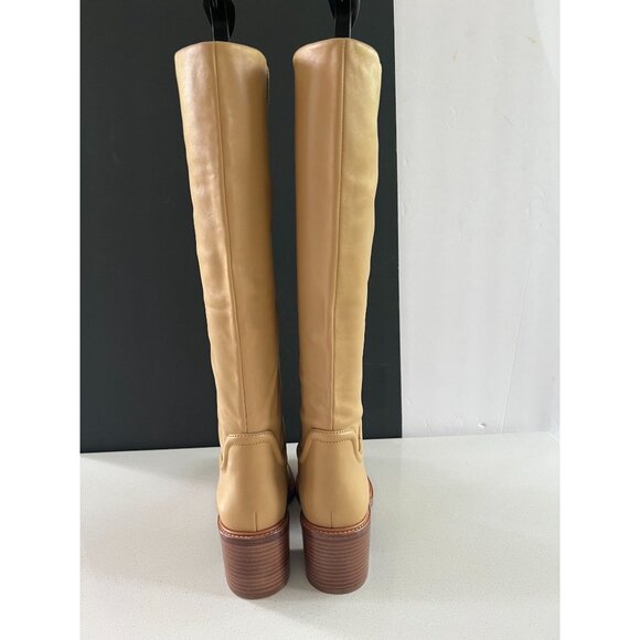 Vince Fabian beige leather riding Boots Size 6 - Picture 4 of 8